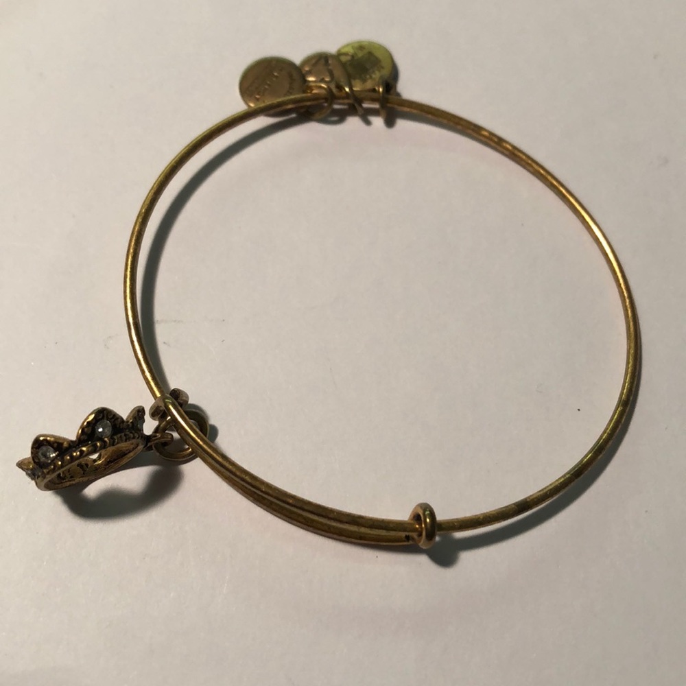 Alex and Ani Gold Crown Bangle